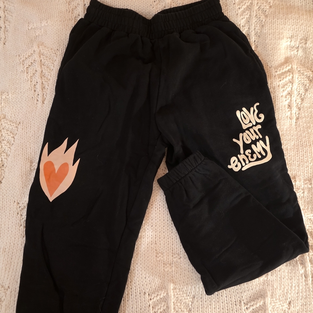 Black Love Your Enemy Joggers